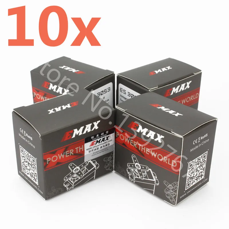 10 шт. оригинальный аналоговый серводвигатель с аксессуарами EMAX ES3003 17g 4 8 ~ 6 0 V 3 0/3 5Kg