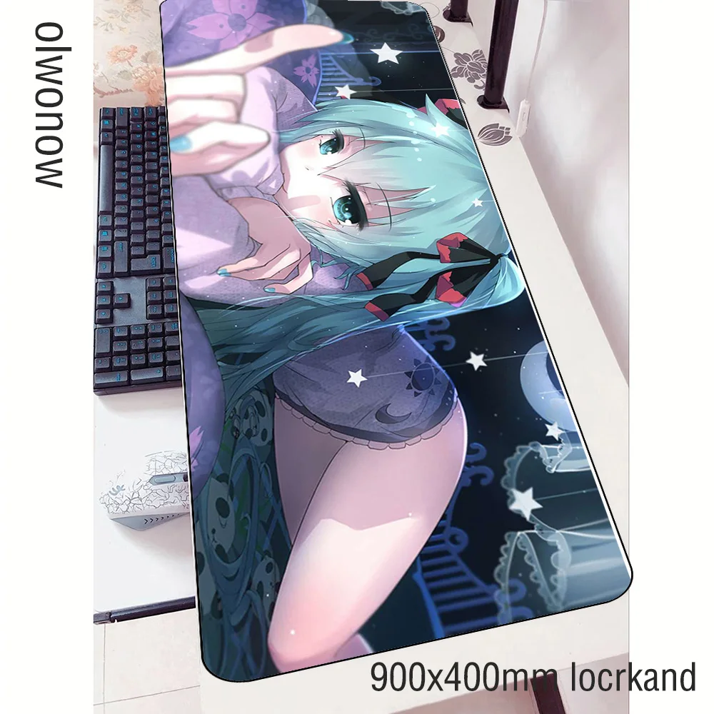 Лидер продаж Hatsune Miku коврик для мыши 90x40 см Коврик для мыши notbook компьютерный коврик для мыши милый игровой коврик для мыши геймерская клавиатура Коврик для мыши
