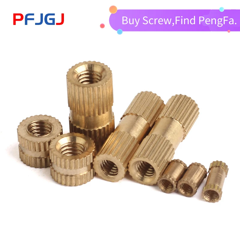 

Peng Fa 20pcs GB809 Brass Roll Nut Embedded Copper Roll Nut Embedded Nut M6M8 External Diameter 8mm10mm