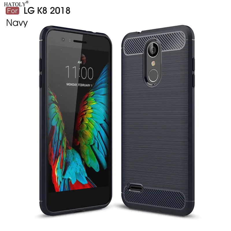 HATOLY Case For LG K8 2018 / K9 Soft Rubber Carbon Fiber Cover Phone Fundas 5.0" | Мобильные телефоны и аксессуары