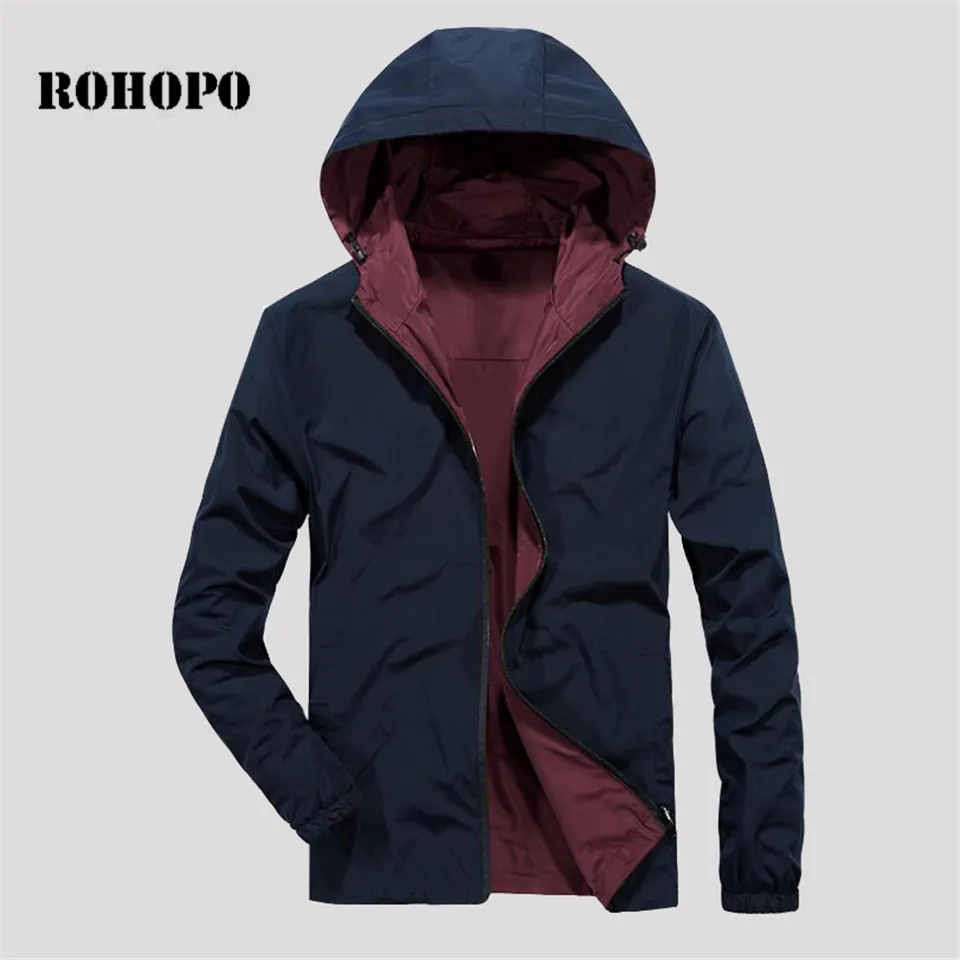Мужская куртка с двойной стороной ROHOPO 4XL до M Осенний школьный мужской