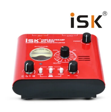 ISK MIC3000 профессиональный ламповый предусилитель микрофонный усилитель с 48 В