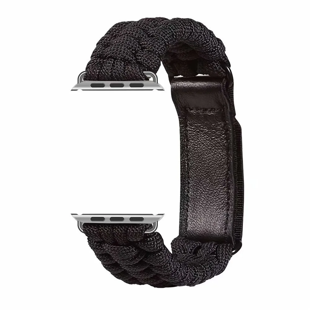 Ремешок нейлоновый сменный для Apple Watch SE Band плетеный спортивный браслет активного