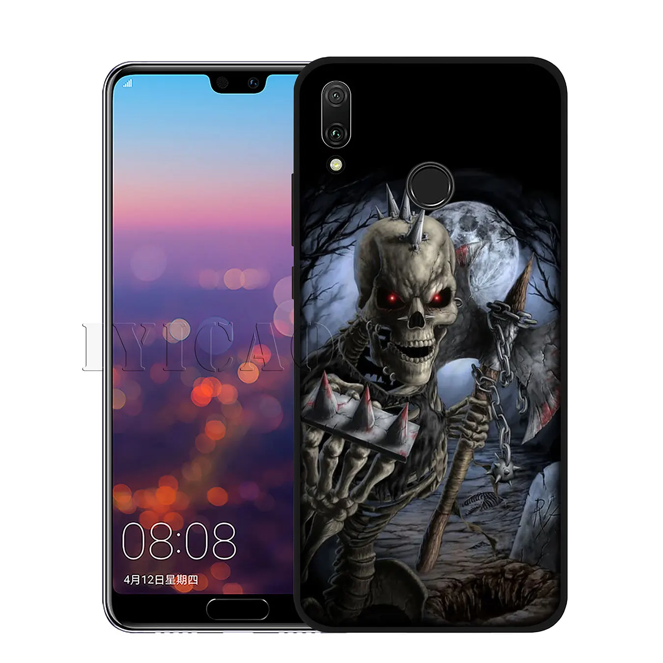 IYICAO мало смерть с косой Скелет Забавный силиконовый мягкий чехол для huawei P20 Pro P10 P8 P9 Lite мини P Smart крышка - Цвет: 6