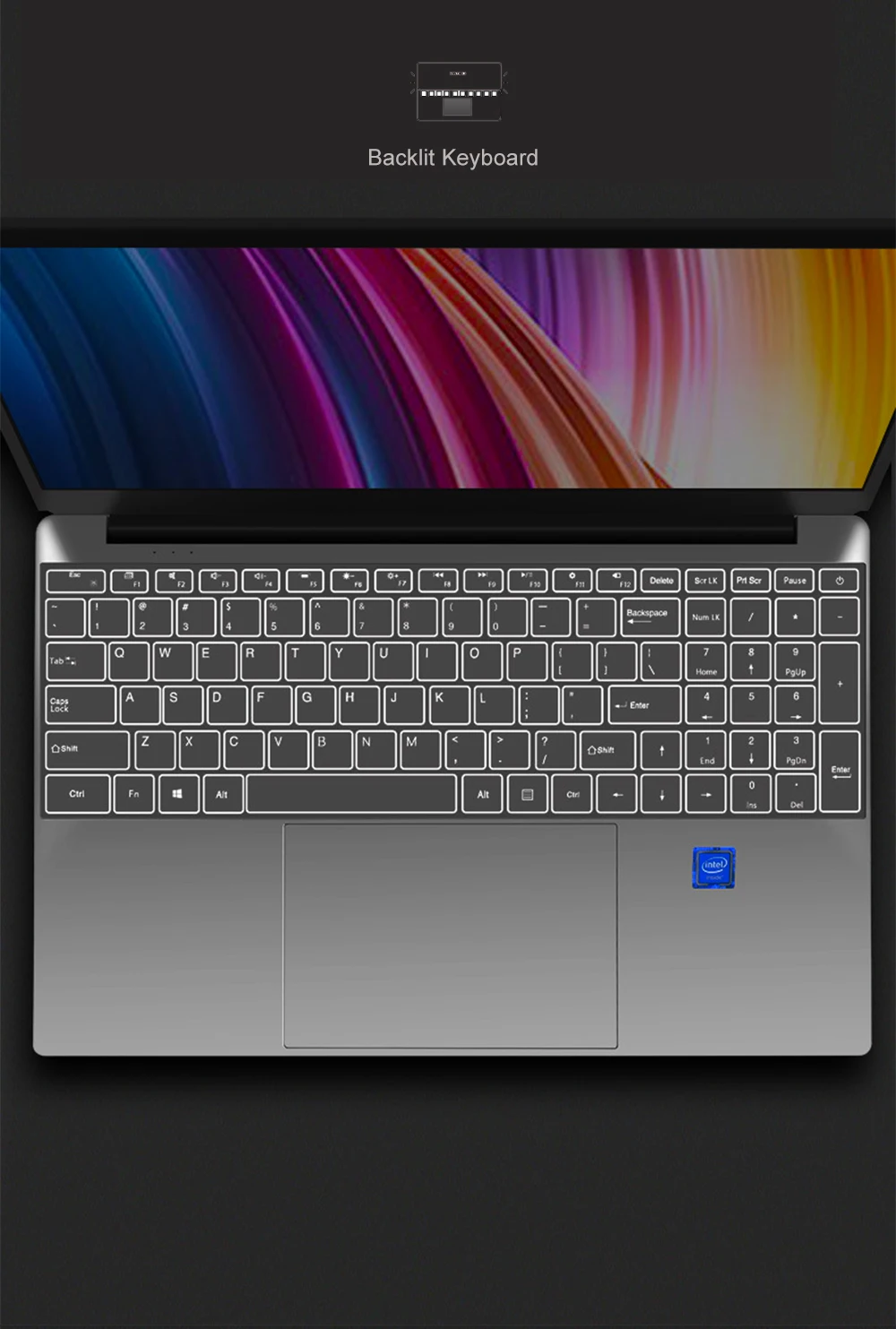 Ноутбук 15," Intel Core i3 5005U Win10 1920x1080 FHD 8 ГБ ОЗУ 1 ГБ SSD ноутбук с подсветкой клавиатуры металлическая крышка ноутбука