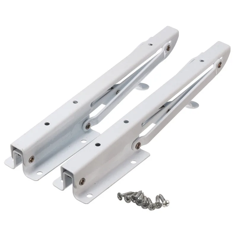 2Pcs/set Triangular Folding Bracket Metal Release Catch Support Bench Table Shelf Home Wall bracket |