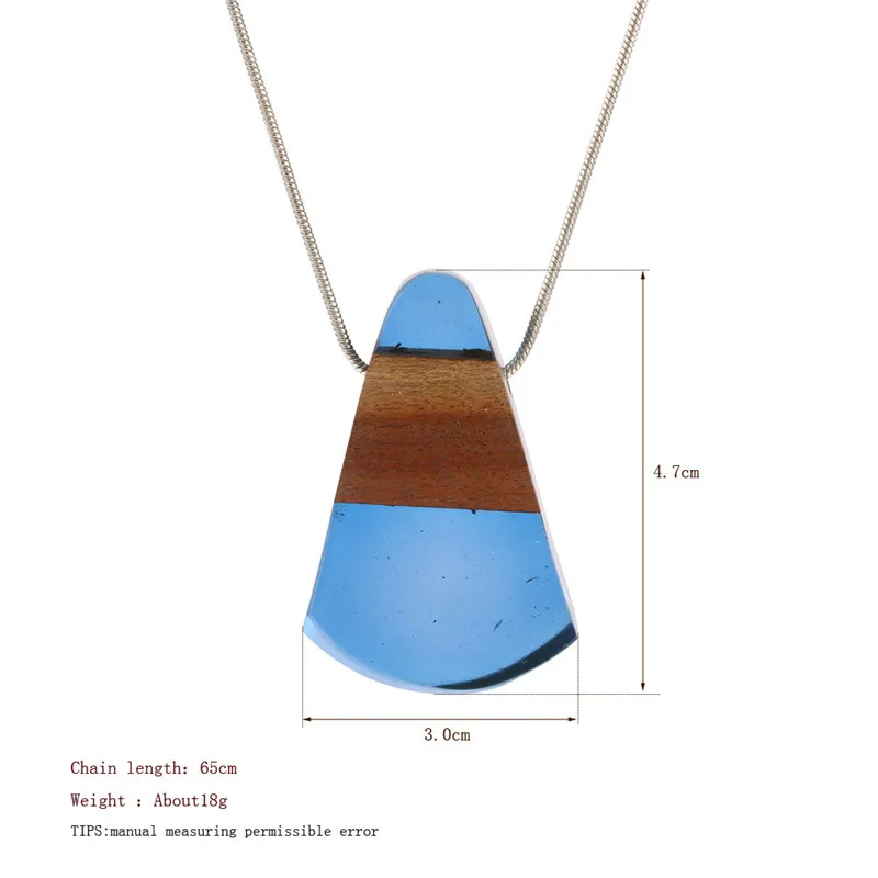 Danze Fashion Women Jewelry Long Snake Chain Choker Necklace Vintage Handmade Wood Resin Necklaces &amp Pendants Maxi Colar | Украшения и