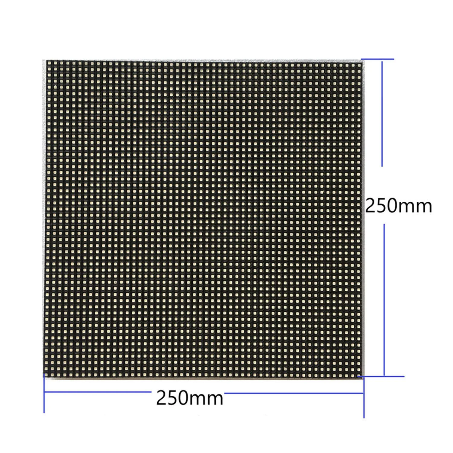 AliExpress Открытый Светодиодный модуль экрана дисплея p4.8 p4.81 rgb светодиодный модуль 25 см x 25 см 52x52 точек для арендного шкафа