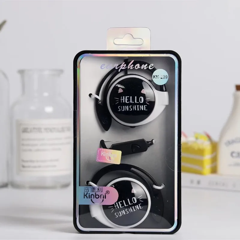 Конфеты цвет наушников наушники с креплением рекорды для iPhone Samsung Xiaomi mp3 player Дети