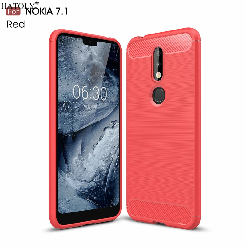 HATOLY Чехлы для Nokia 7 1 чехол 2018 противоударный мягкий ТПУ Матовый прочный