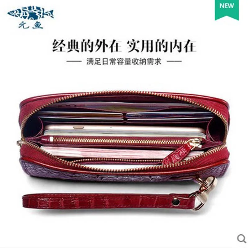 Новинка Женский кошелек yuanyu из крокодиловой кожи тайский женские клатчи | Багаж и