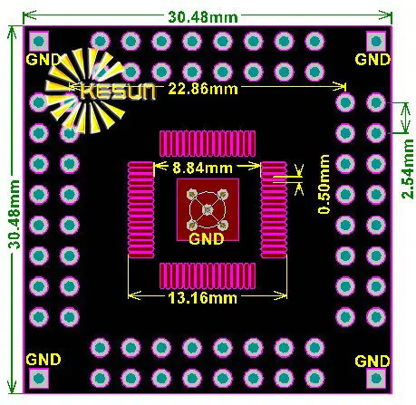 10 шт. QFP64 QFN64 поворотный DIP64 0 5 мм 8 IC адаптер гнездо/переходная пластина разъем PCB |