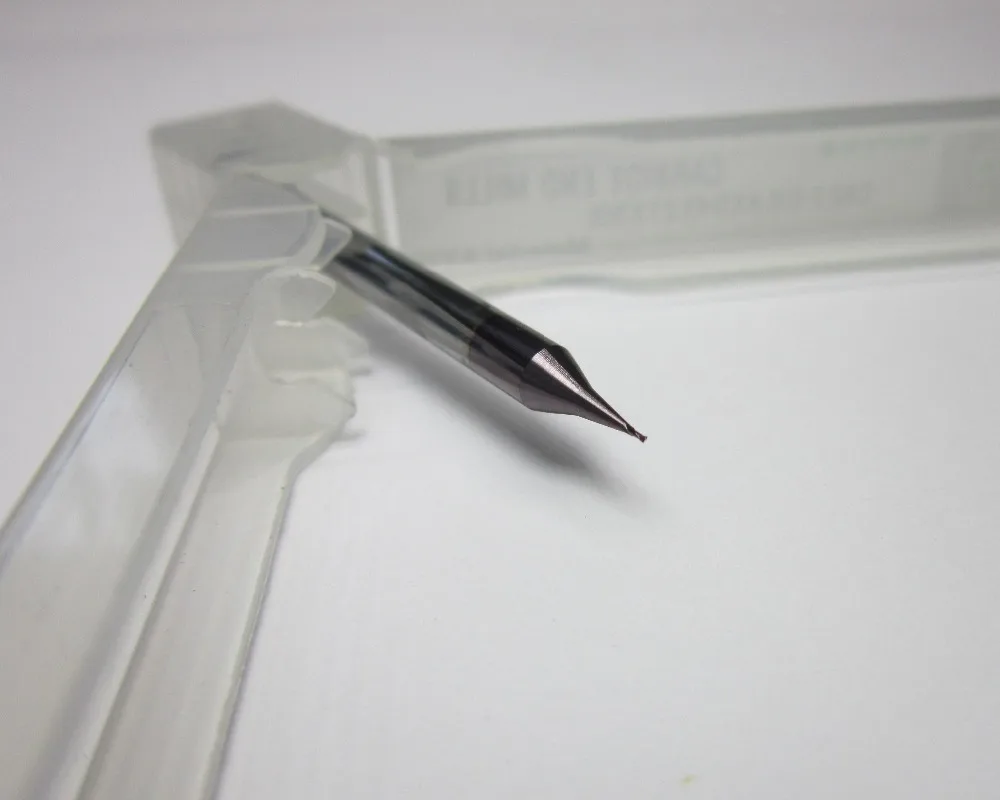 

micro end mills 0.4MM HRC55 Tungsten Carbide Flat End Mill 2 flutes 55HRC CNC machine Milling Cutters CAE2-0.4X4 L50mm