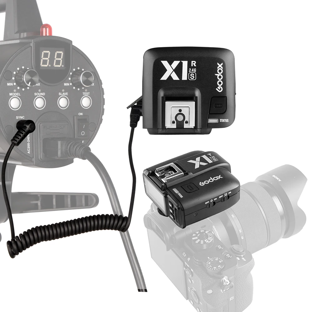 Godox X1S передатчик + приемник TTL 2 4G HSS Высокоскоростная синхронизация 1/8000s