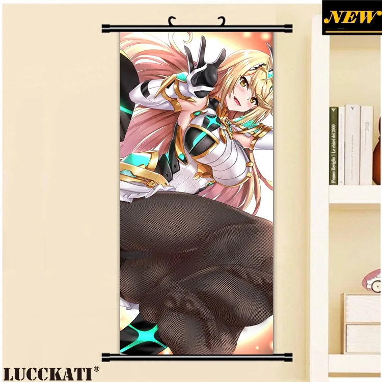 45X95 см Xenoblade Chronicles игра Хикари лоли каплей мультфильм аниме Искусство Настенная картина Фреска плакат ткань прокрутки холст живопись