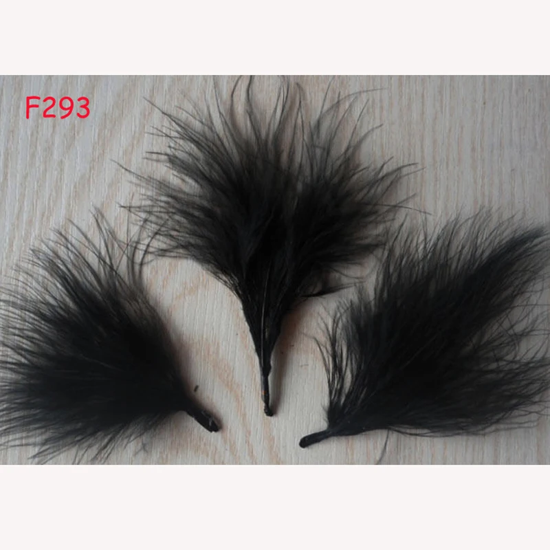 Красивые окрашенные бархатные перья индейки для сосудов 100 шт. черные 2 4 дюйма