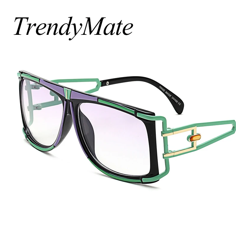 Винтажные очки оверсайз роскошные женские и мужские с прозрачными линзами из