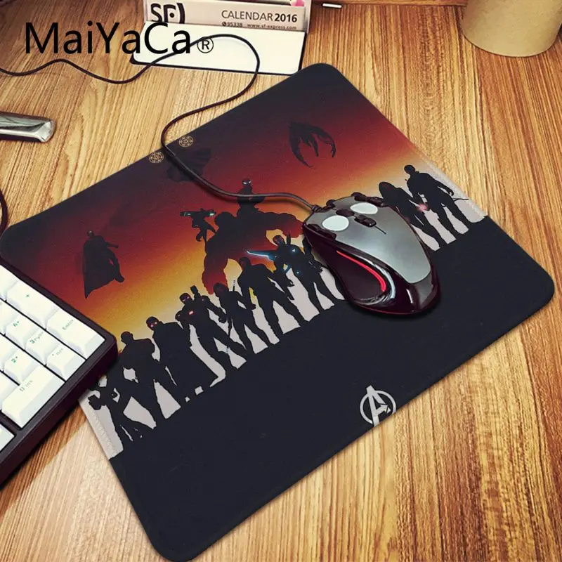 Lock Edge 25x29cm Maiyaca красивый Аниме Мстители резиновый коврик для мышки игра резиновый, большого размера ПК компьютерный игровой коврик для мыши геймер Настольный коврик - Цвет: Lock Edge 25x29cm
