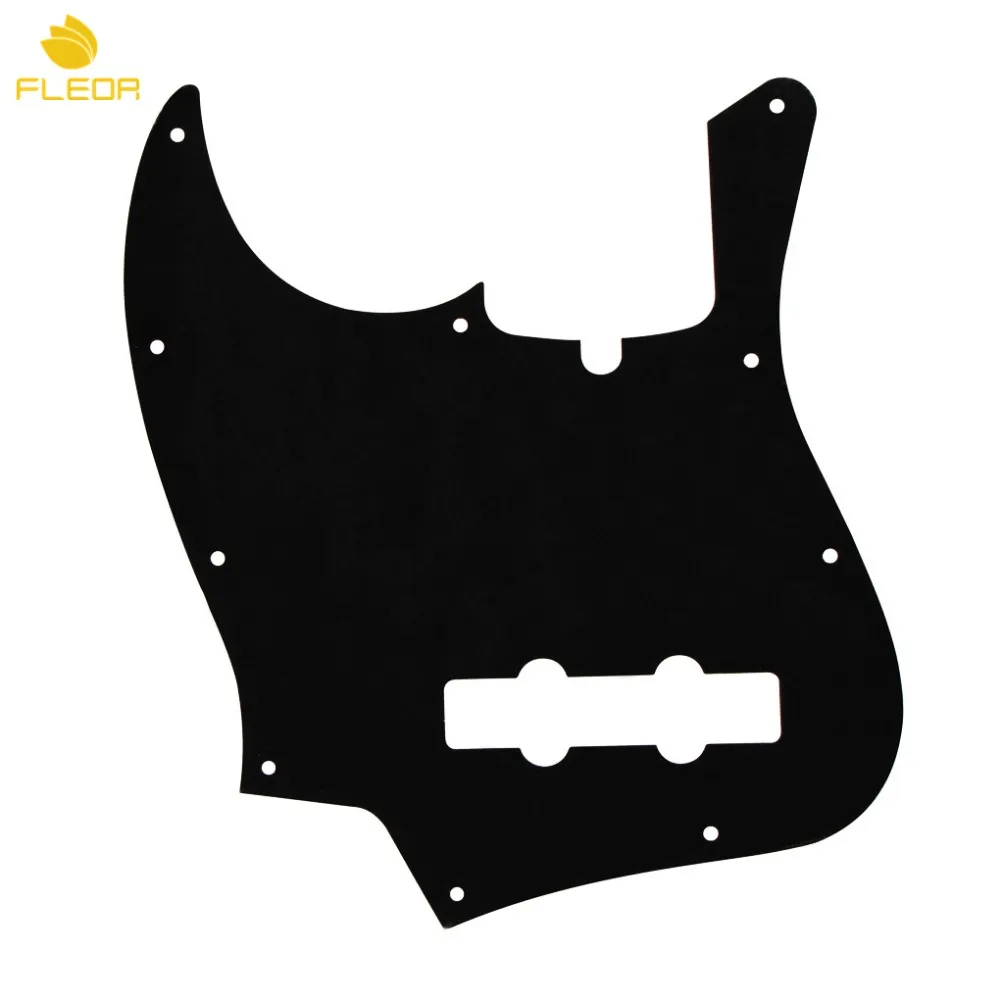 FLEOR Jazz JB Bass Pickguard Pick Guard Scratch Plate Black 3Ply &amp Screws for 4 String Guitar Accessories | Спорт и развлечения
