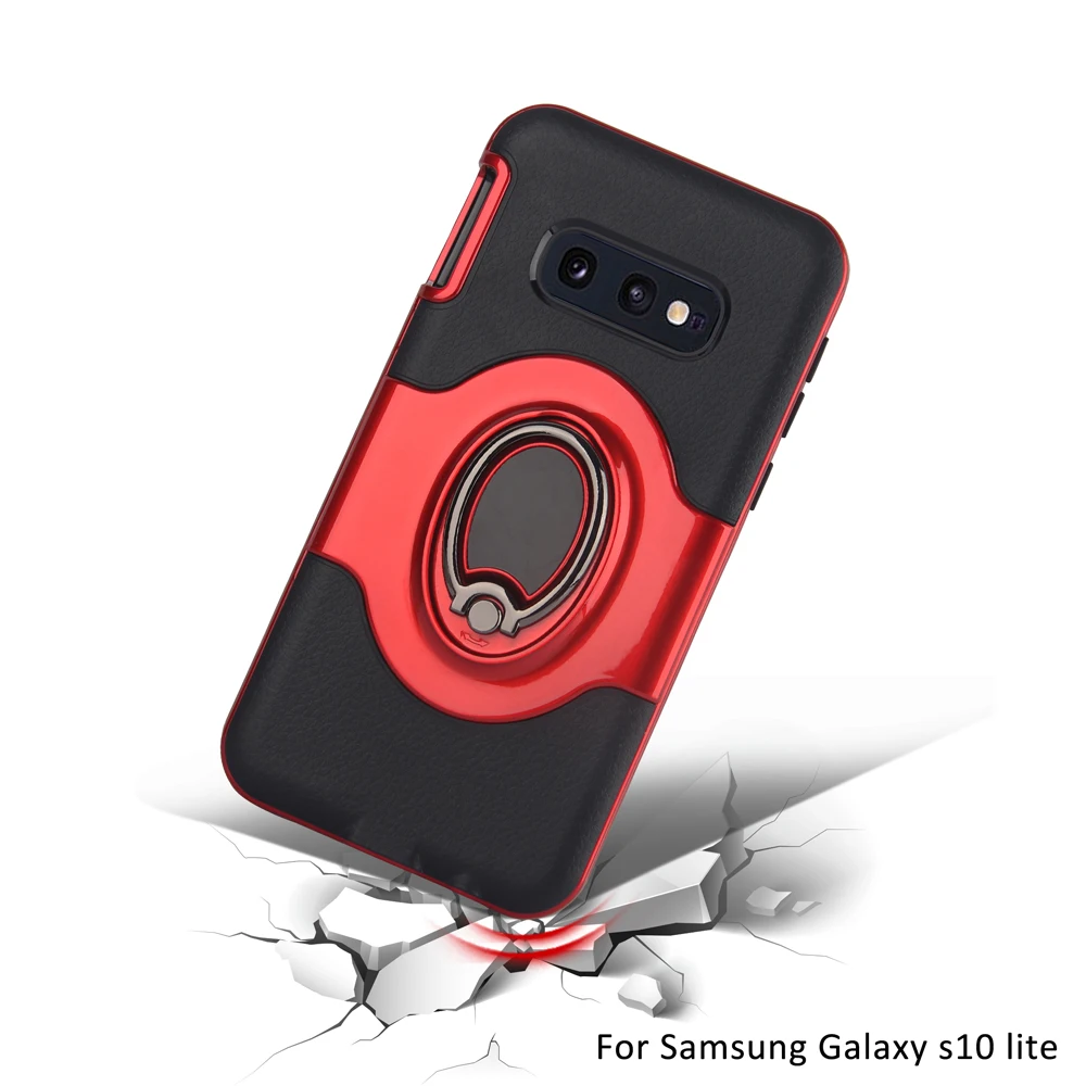 ChauLok Phone Cases for Samsung Galaxy S10e lite Case Ring Bracket Armor For S10 3 in 1 Plus |