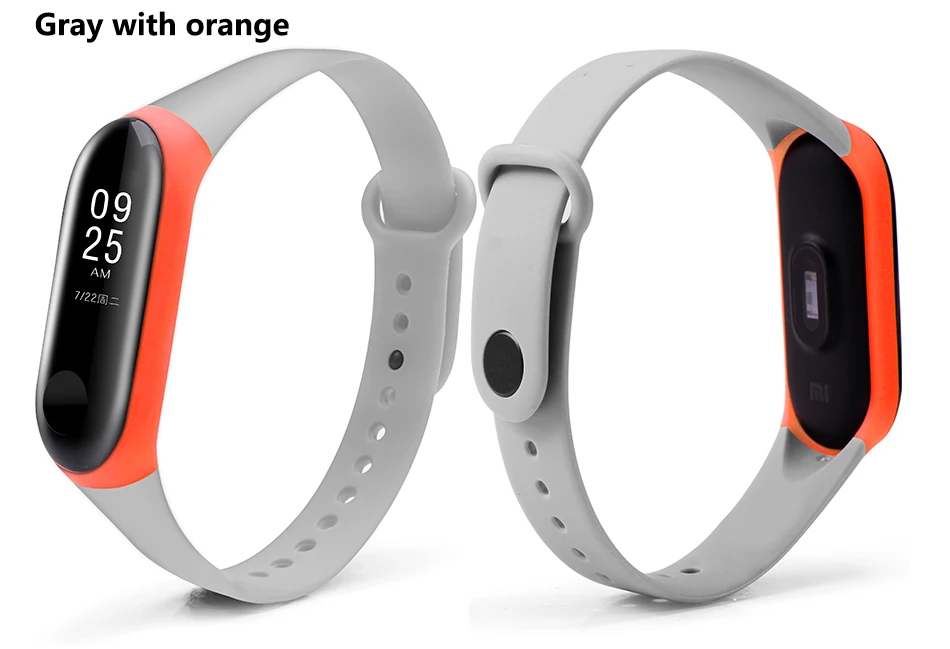BOORUI mi band 3 ремешка двойной цвет mi band 3 Аксессуары pulseira mi band 3 сменный силиконовый ремешок для xiaomi mi3