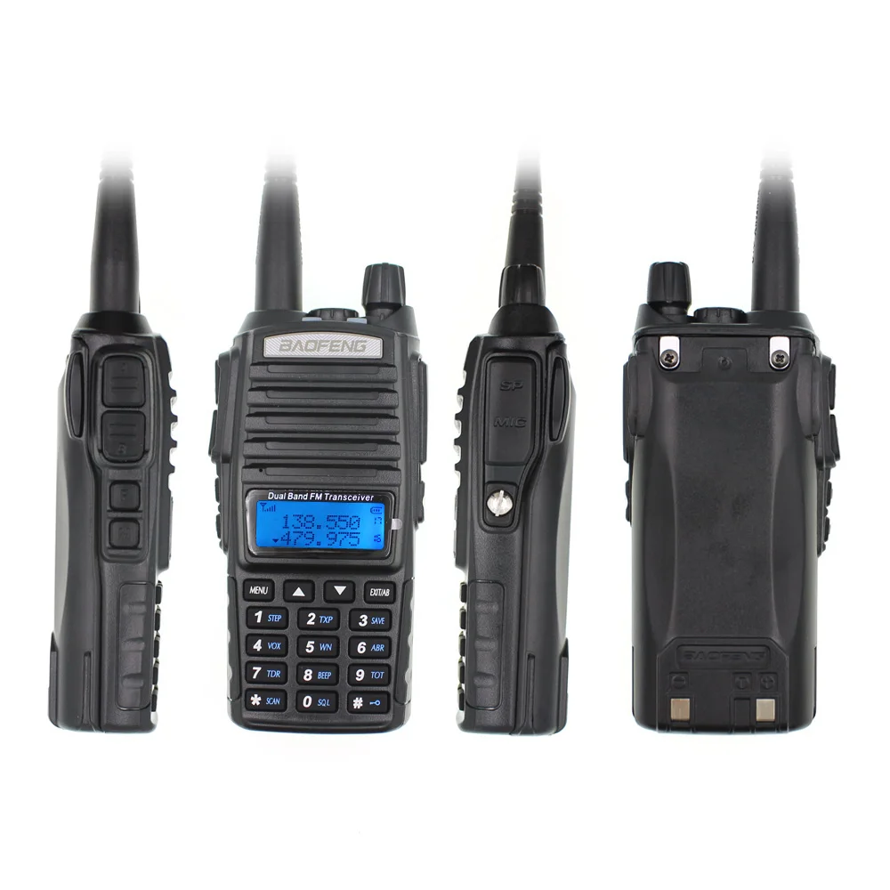 2 шт./лот BaoFeng UV-82 рация 136-174 МГц и 400-520 МГц двухстороннее радио UV82 FM приемопередатчик
