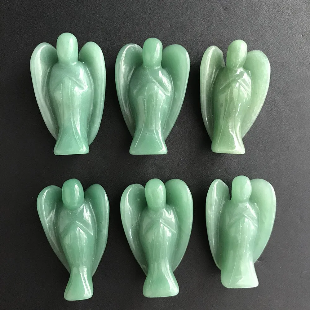 Различные 5 см высококачественные натуральные кристаллы ручная резьба ангел для