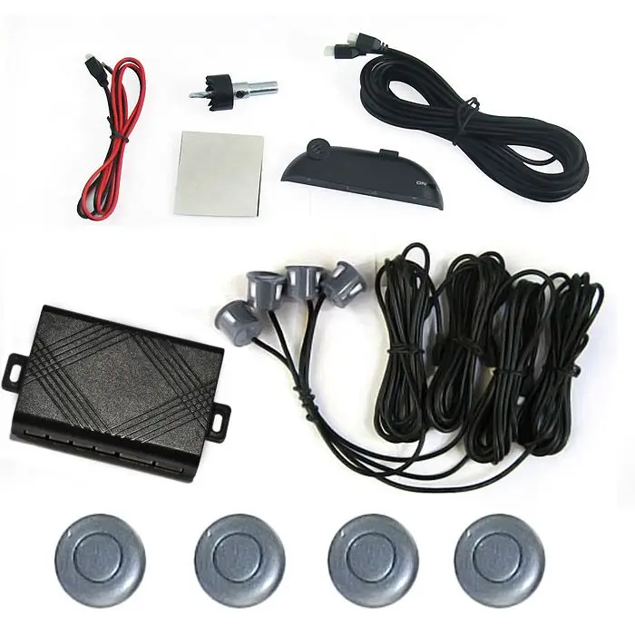 

Car LED Display Parking 4 Gray Sensor Reversing Radar With Buzzer +Free Shipping [CP159]
