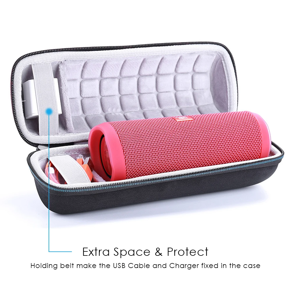 Жесткий чехол для путешествий, чехол для JBL Flip 3 Flip4 Flip5, беспроводной Bluetooth динамик, дополнительное пространство для подключений и кабелей