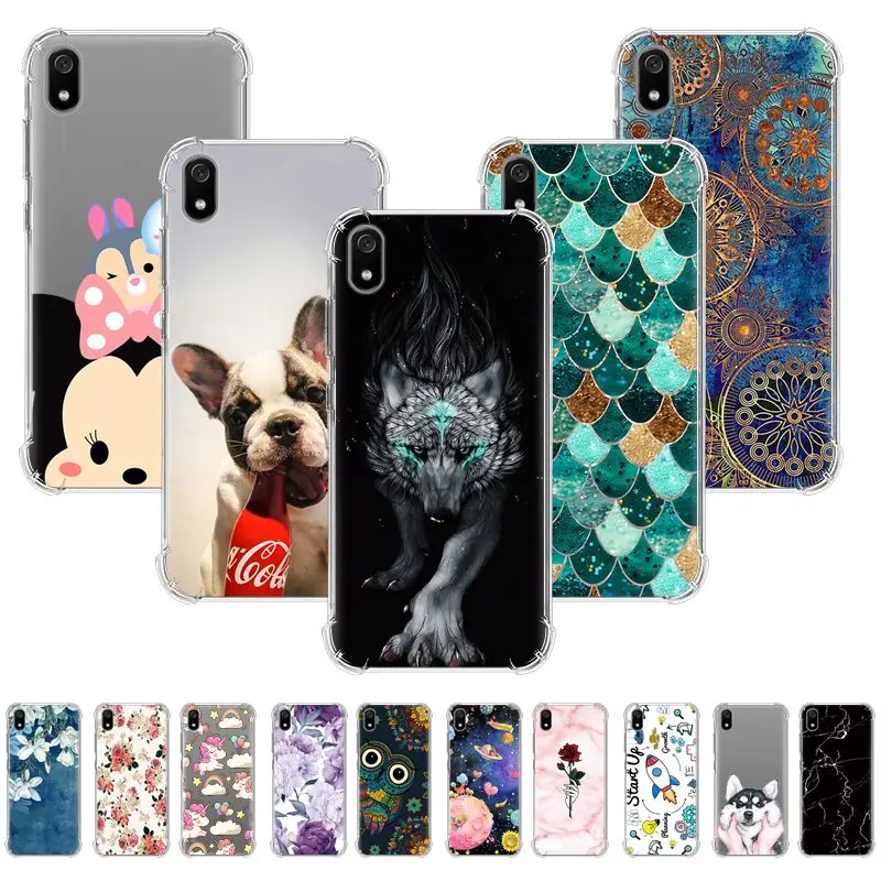 Phone case For Xiaomi Redmi 7A 5.45-inch Redmi7A Cute Cartoon Unicorn Marble High Quality Painted TPU Silicone Cove |