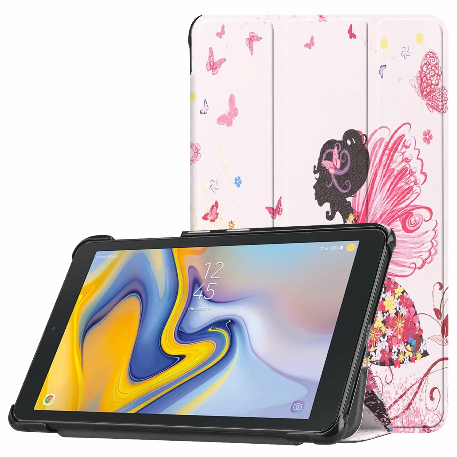 Butterfly Girl Чехол Deekite Galaxy Tab A 8,0, тонкий Чехол-подставка для Samsung Galaxy Tab A 8 дюймов модель T387 Verizon/Sprint - Цвет: Butterfly Girl