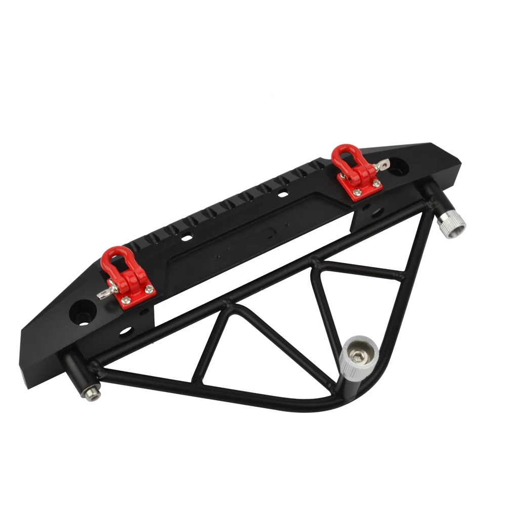 

1/10 RC Crawler Metal Rear Bumper with Spare Tire Carrier LED for Axial SCX10 90046 RC car