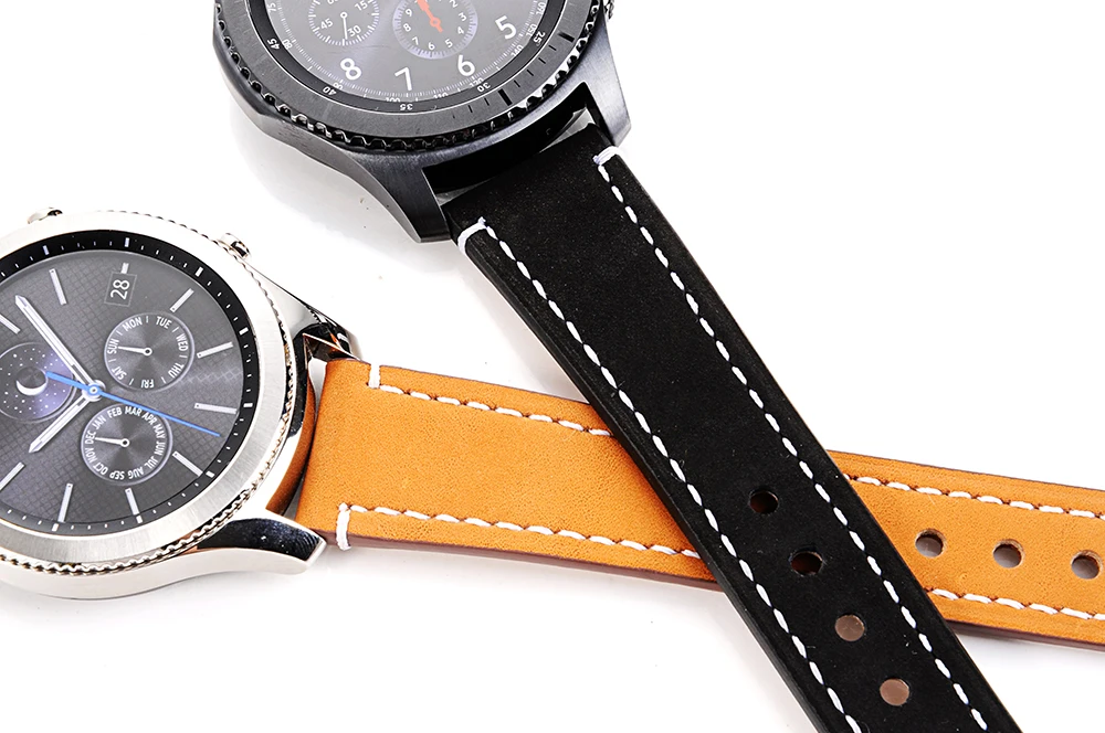 FOHUAS Матовый кожаный ремешок на запястье для Samsung Gear S3 Frontier силиконовый часов