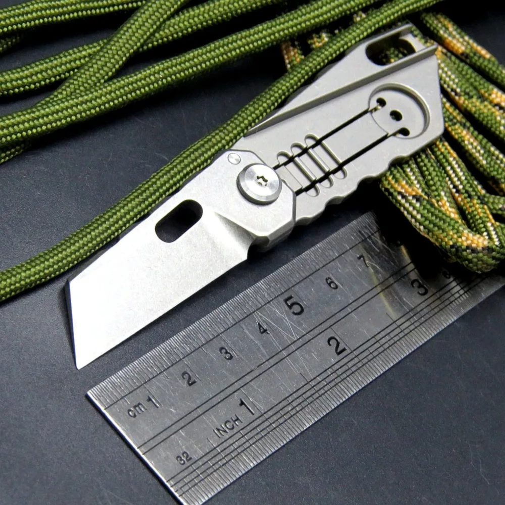 Newest Serge EF9 Mini Folding Knife S35VN Blade Key Chain Titanium Handle Camping Pocket Knives Tactical Outdoor EDC Tool |