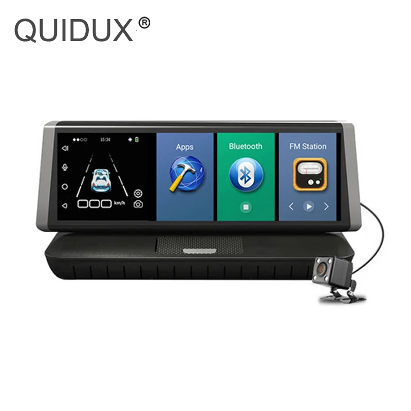 QUIDUX 8 &quotАвтомобильный видеорегистратор Камера gps Android 5 1 Wifi 4G сенсорный Full HD 1080 P с