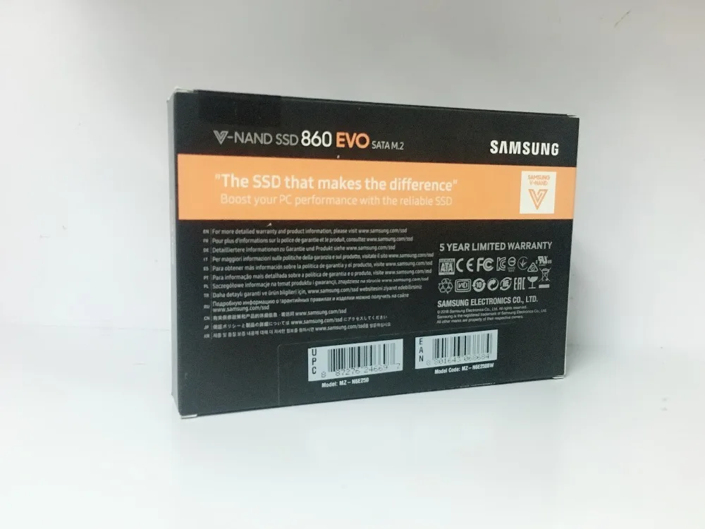 SAMSUNG 860 EVO M.2 250g 500g 250GB 500GB PC компьютер настольный ноутбук Внутренние твердотельные накопители M.2 SATA6 GB/S SATA SSD