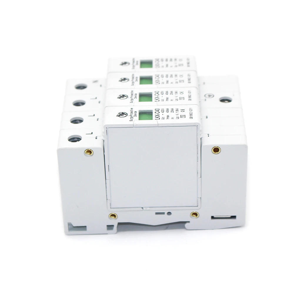 Горячая продажа C40 4P 20KA ~ 40KA 420V AC SPD дом Защита от перенапряжения защитное