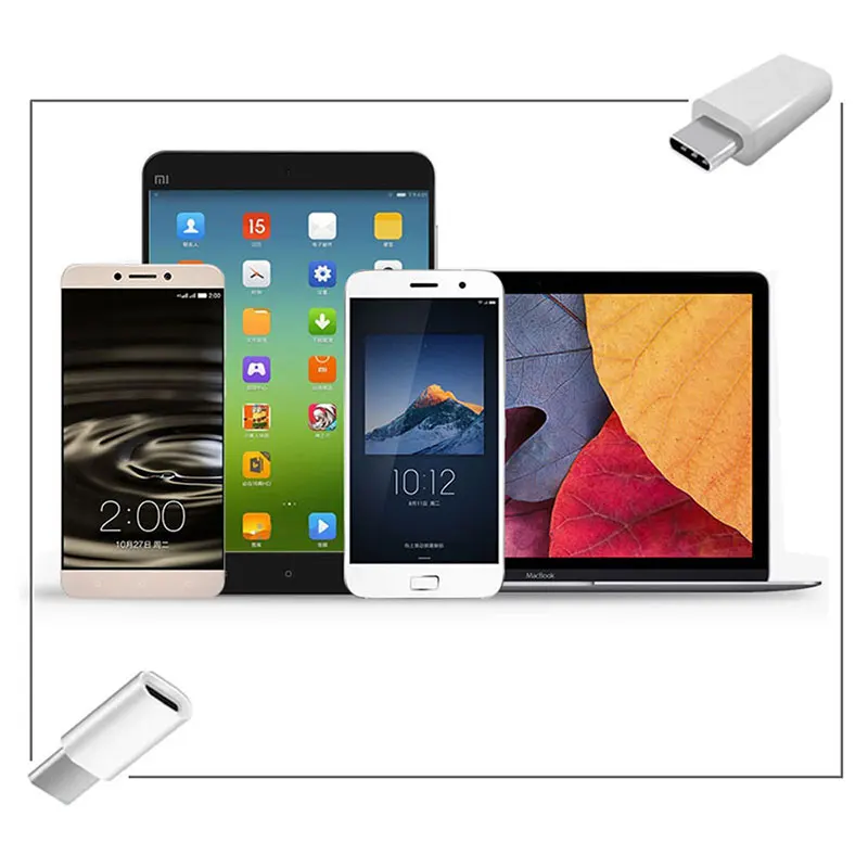 USB C адаптер/USB Type к Micro адаптер для зарядки и передачи данных Xiaomi 4C 5 5S Mi5 HuaWei P9 Lumia 950