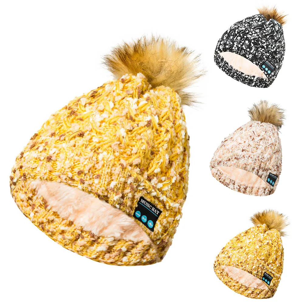 2018 Bluetooth Беспроводная умная шапка бини гарнитура с музыкальным динамиком Xmas Bonnet