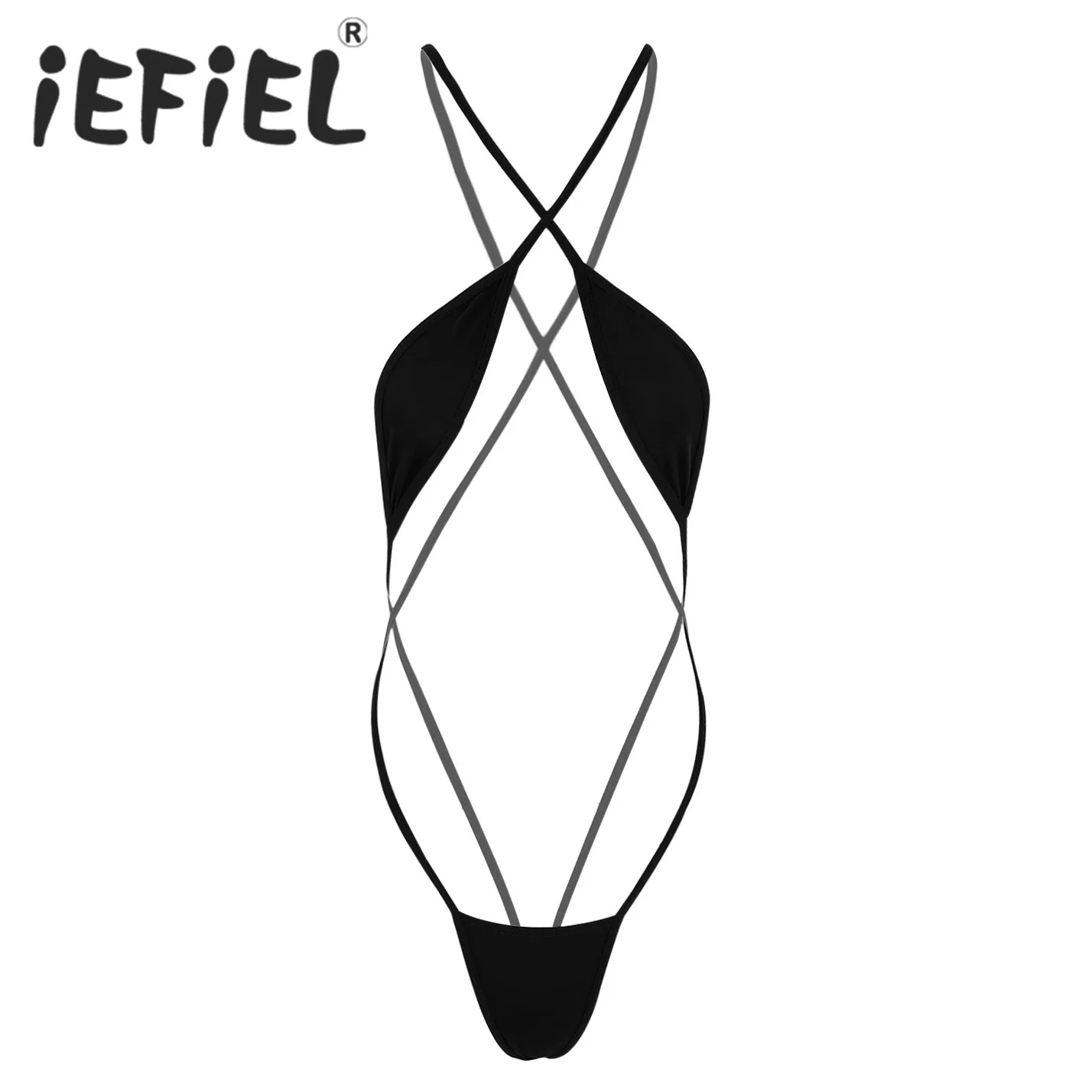 Соблазнительное женское нижнее белье слитное на бретельках с открытой спиной