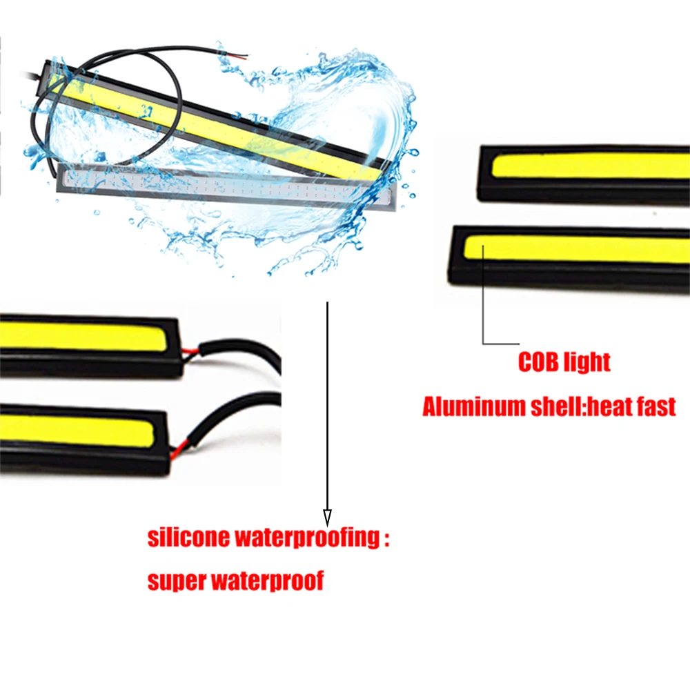 YSY 2X 17 см LED COB DRL дневные ходовые огни водонепроницаемый внешний автомобильный
