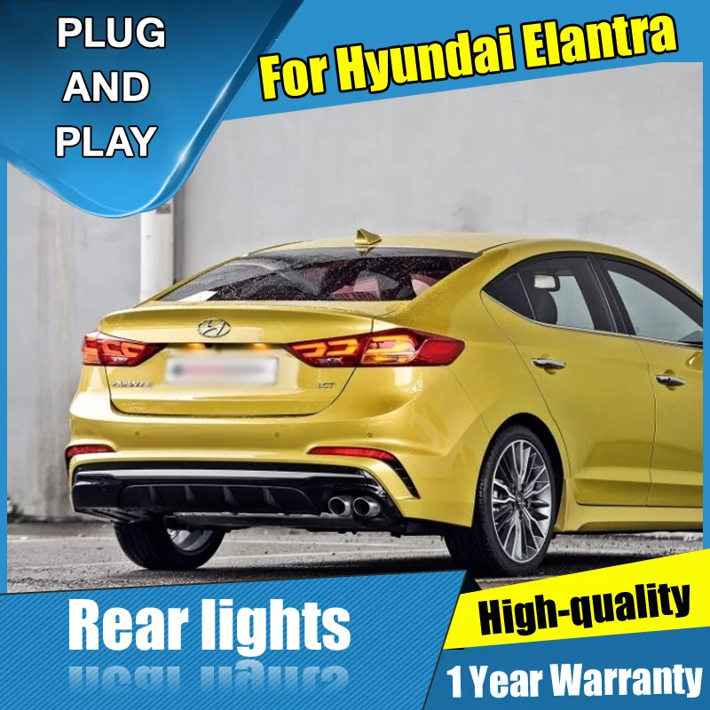 4 шт. автомобильный Стайлинг для Hyundai Elantra задний фонарь s 2016-2018 светодиодный +