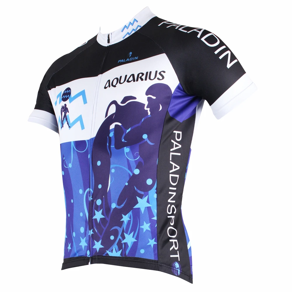 Новая мужская Vitativeness Aquarius Созвездие короткий рукав Велоспорт Джерси синий Ropa