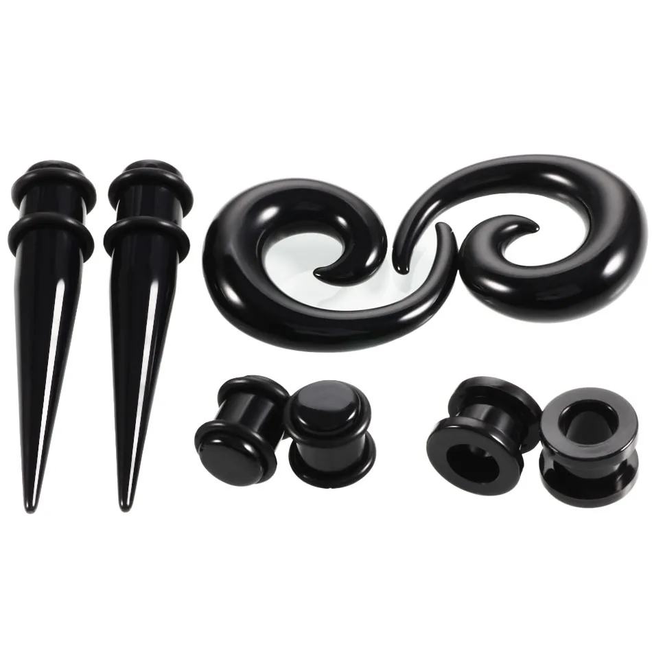 Акриловые расширители для ушей Utimtree в стиле хип-хоп серьги растяжки с принтом