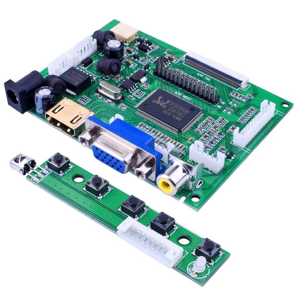 Jstping 9 дюймовый ЖК экран для Raspberry Pi 3 матрица TFT 1024*600 монитор HDMI VGA AV плата драйвера