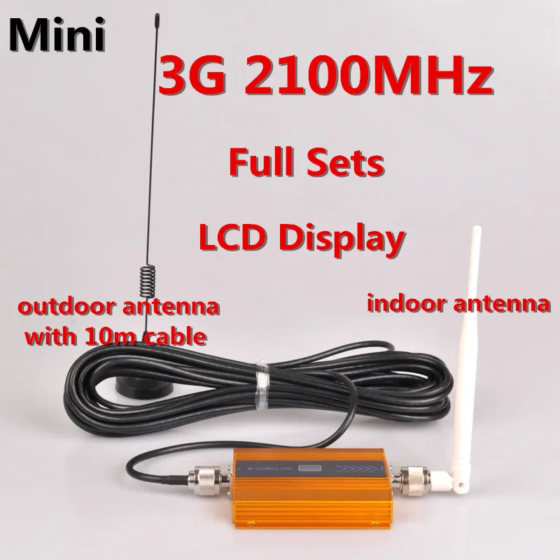 ЖК-дисплей! Мини W-CDMA 2100 МГц GSM усилитель сигнала 3G повторитель WCDMA мобильный