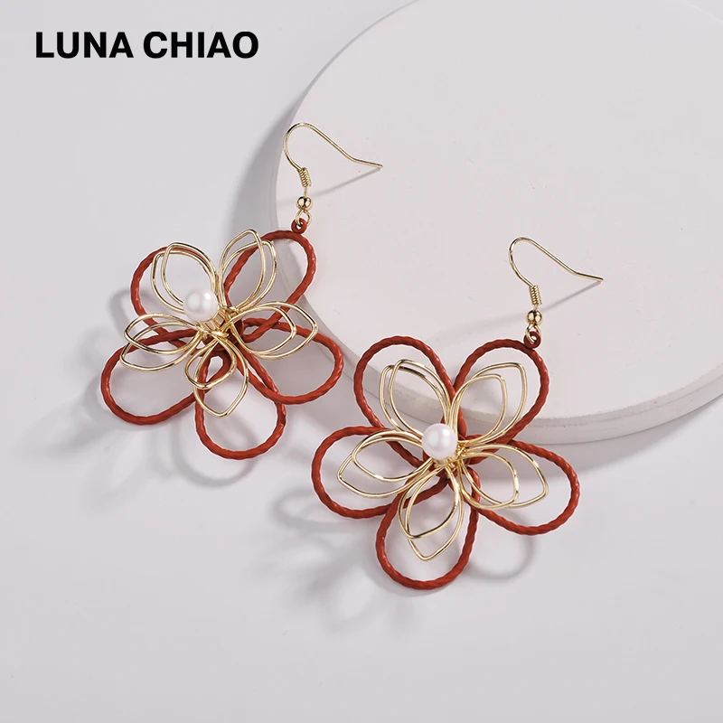 LUNA CHIAO 2018 осень модные женские туфли Jewelry матовый цвет покрытие цветок проводной
