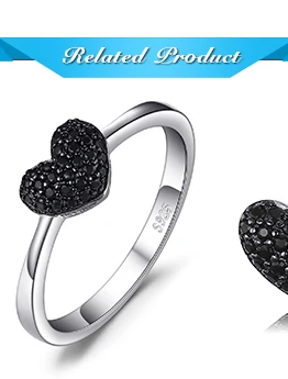 JewelryPalace модные 0.29ct естественным черной шпинели сердце любовь серьги для Для женщин Сплошной 925 пробы серебряные серьги ювелирные изделия