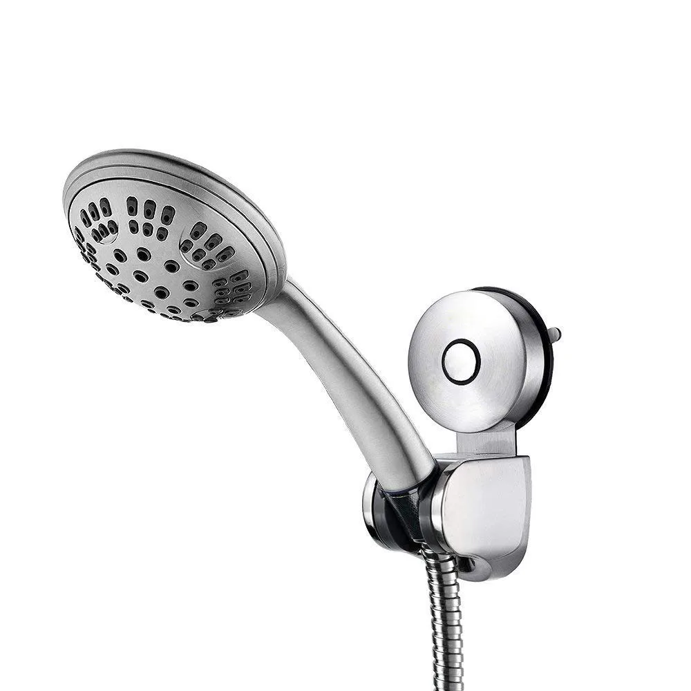 304 stainless steel vacuum suction cup adjustable handheld shower head bidet sprayer holder wall mount for bathroom accessories free global shipping