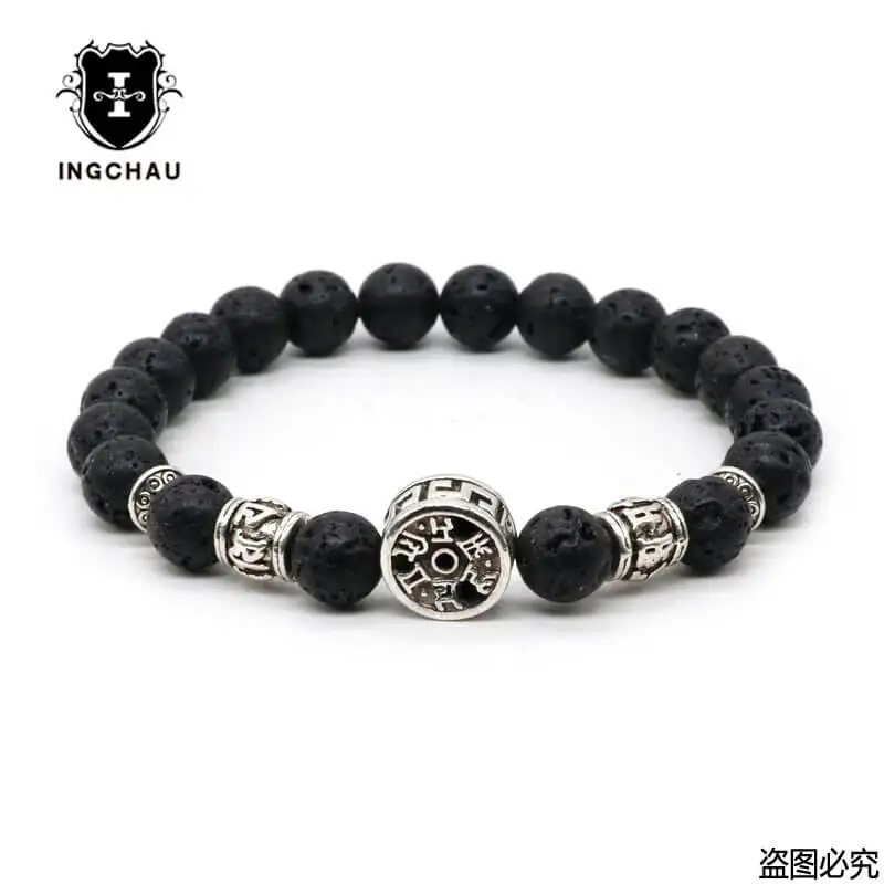 Браслет с мантрой из буддизма 6 словами и посеребренным покрытием|yoga jewelry|amazonite